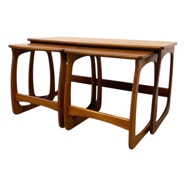 Vintage Mid-Century Modern Nesting Tables, 1960s Danish Design - Set of 3 For Sale