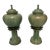 Vintage Green Ceramic Urn Jars – Pair For Sale