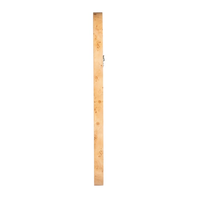 2020s Cora 44 in. W x 36 in. H Rectangular Mappa Burl Wall Mirror, Light Burl For Sale - Image 5 of 7