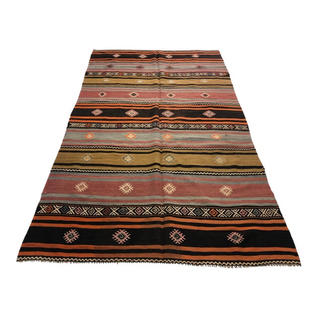 1960s Contemporary Vintage Kilim Rug For Sale