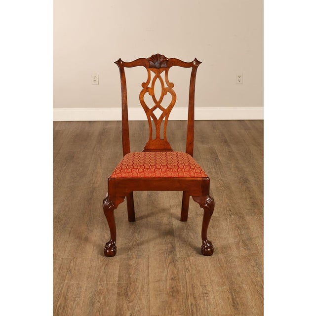 Stickley Chippendale Style Set of Four Mahogany Dining Chairs For Sale - Image 16 of 18