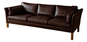 Mid-Century Modern Swedish Burgundy Leather Sofa from Arne Norell, 1960s