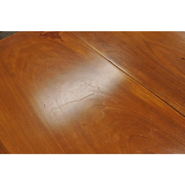 Antique American Empire 54" Square Mahogany Paw Foot Pedestal Base Dining Table For Sale - Image 11 of 18