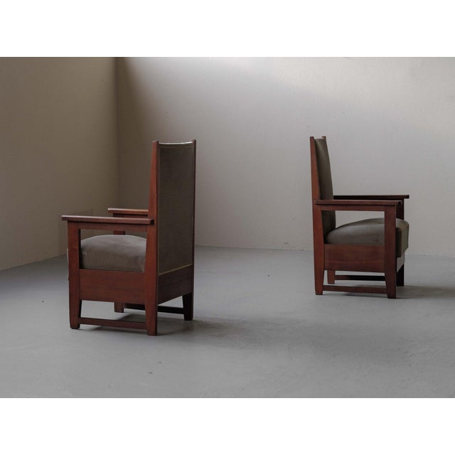 Vintage Amsterdam School Armchairs, 1930, Set of 2 For Sale - Image 4 of 18