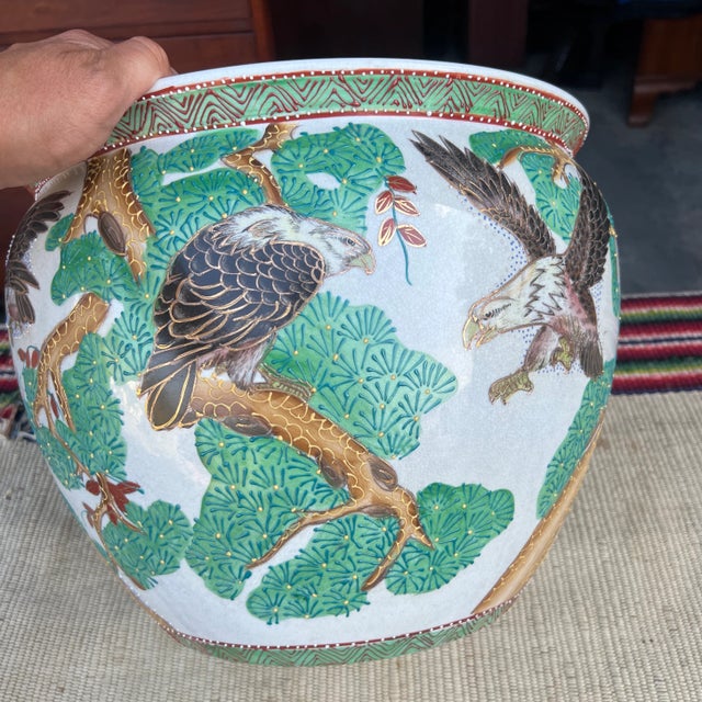 1970s Chinese Porcelain Jardiniere Planter For Sale - Image 9 of 12