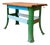 Vintage Industrial Pine Workbench with Cast Iron Base For Sale