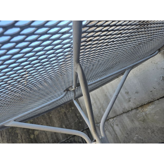 Metal Vintage Woodard Sculptura Style Outdoor Patio Seating For Sale - Image 7 of 12