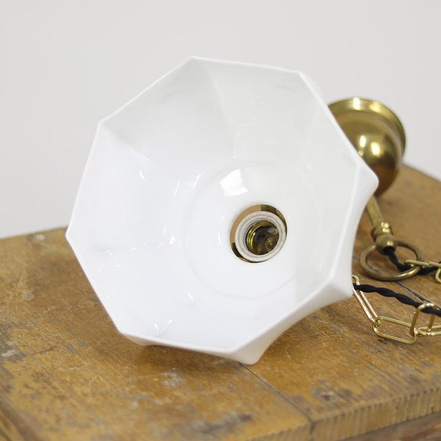 Opaline Hanging Lamp, 1930s For Sale - Image 3 of 7