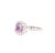 Contemporary 2.03 Carat Gia Certified No Heat Pink Sapphire Diamond Ring 14 Karat White Gold, Size 7 For Sale - Image 3 of 5