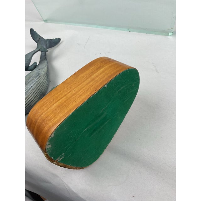 Bronze Patinated Bronze Whale Sculpture For Sale - Image 8 of 9