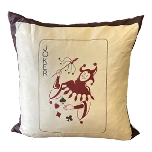 20th Century Raw Silk Joker Pillow