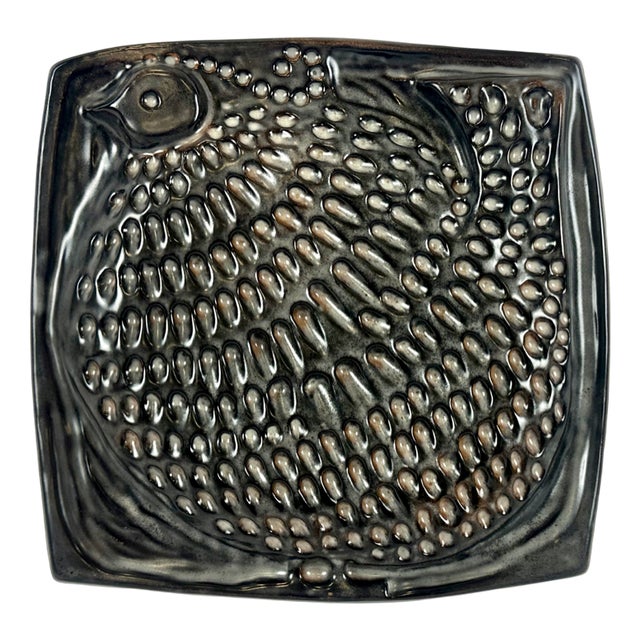 Ceramic Wall Plaque with Bird from Gabriel, Sweden, 1960s For Sale