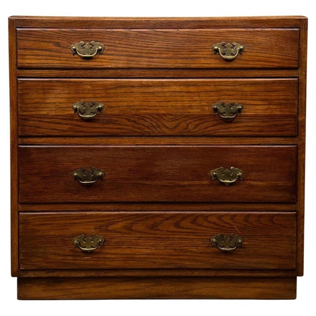Antique Golden Oak Bedroom Chest of Drawers For Sale - Image 12 of 12