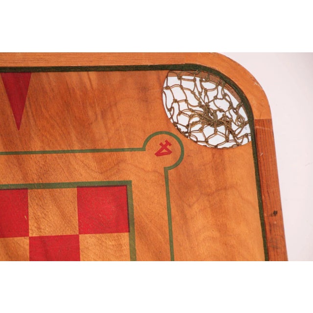 1900 - 1909 Antique Carrom Company Large Wood Game Board Double Sided For Sale - Image 5 of 13