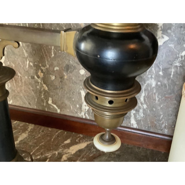1970s Mid-Century Modern Chapman Brass 2 Light Desk Lamp For Sale - Image 9 of 14
