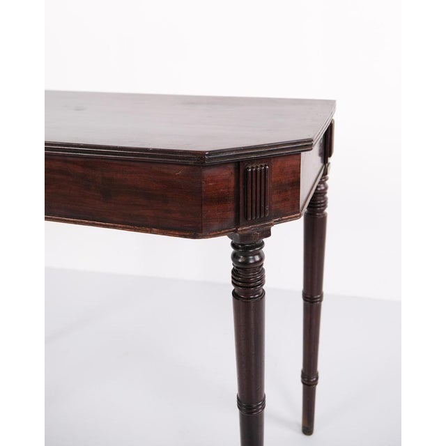Mahogany Games Table with Turned Tapered Legs, 1880s For Sale - Image 6 of 7