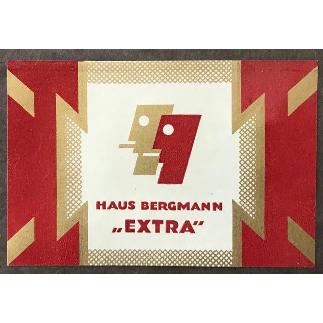 1927 Art Nouveau German Mini Tip-On Posters - Branding, Haus Bergmann Logos (3 Designs) For Sale - Image 4 of 6