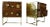 Pair of Luxurious Brown Bedside Tables With Glass & Brass For Sale