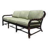 McGuire Organic Modern Twisted Rattan Sofa For Sale