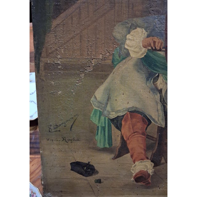 After Roybet, Depicting a Lively Tavern Scene, Late 19th century, Oil Painting on Canvas For Sale - Image 5 of 8