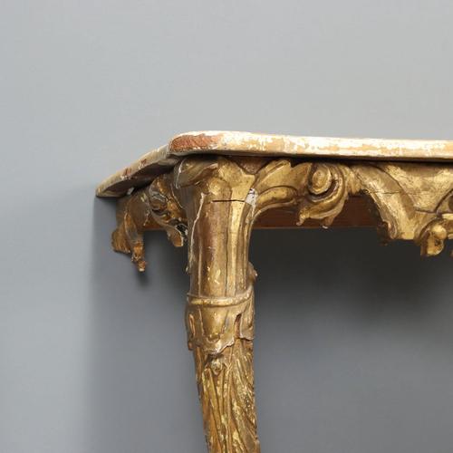 Italian Console inn Carved Gilded Fir For Sale - Image 4 of 10