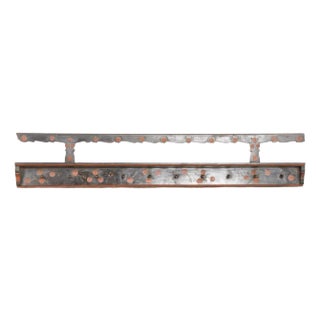 19th Century Rustic Hand-Painted 10 Peg Hanging Rack, Hungary For Sale