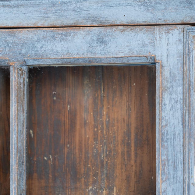 Mid 19th Century Swedish Blue Painted Pine Secretary For Sale - Image 13 of 14