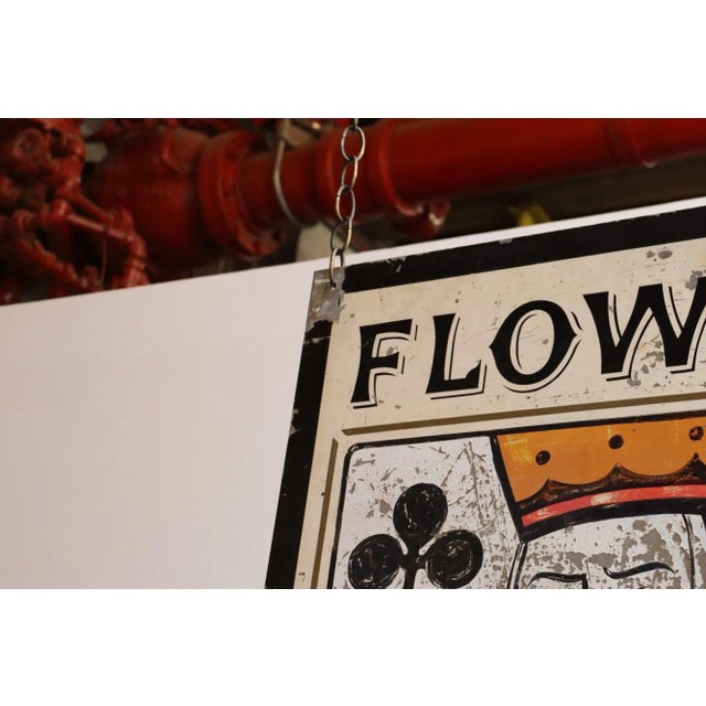 Early 20th Century Double-Sided "Kings Head" Hand Painted Metal English Pub Sign For Sale - Image 14 of 18