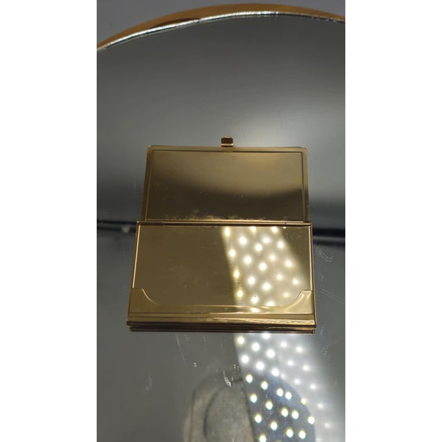Pre-War Brass Gilded Business Card Holder, 1890s For Sale - Image 4 of 6