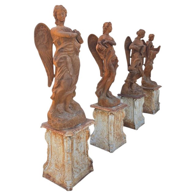 Four Seasons Sculptures in Patinated Iron, 1970s, Set of 4 For Sale - Image 15 of 15