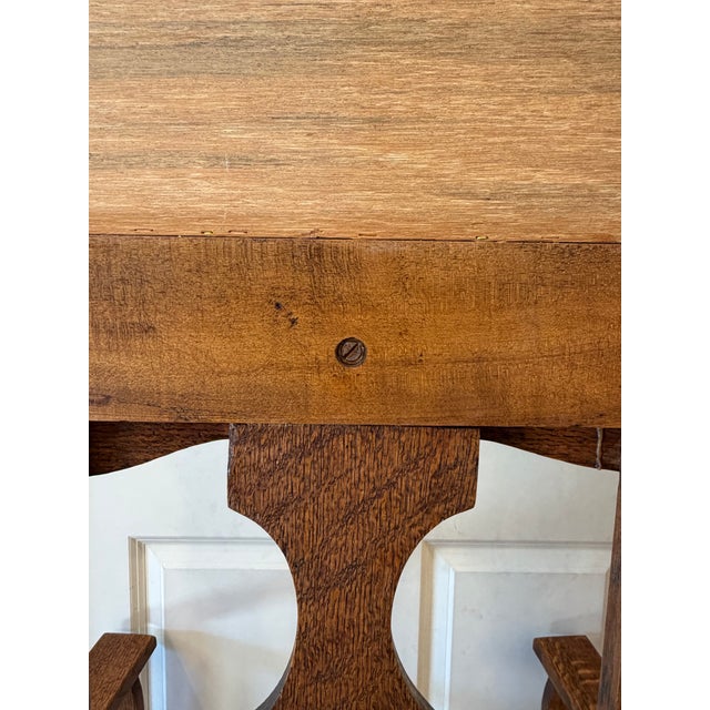 1920s Victorian Oak Hall Tree W/ Storage Bench Seat For Sale - Image 11 of 12