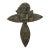Mexican Milagros Wood Folk Art Cross With Cherub Guardian Angel & Charms For Sale