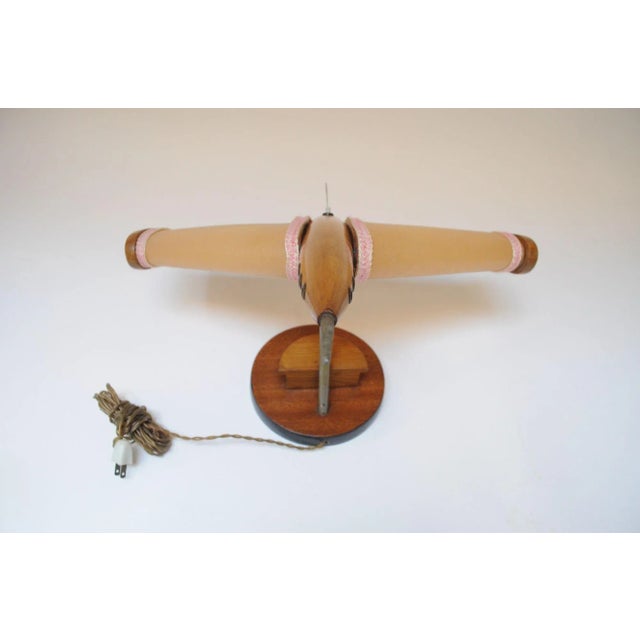 Mid-Century Modern Vintage American Airplane Table Lamp With Illuminated Wings For Sale - Image 3 of 12