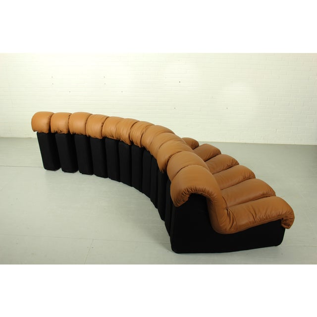 Black DS-600 Non Stop Sofa DS-600 by Eleonore Peduzzi Riva for de Sede, Switzerland, 1970s For Sale - Image 8 of 16