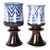 Pair of His & Hers Art Pottery Ceramic Goblets For Sale