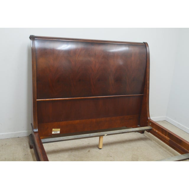 Henredon Mahogany Sleigh Queen Bed For Sale - Image 12 of 16