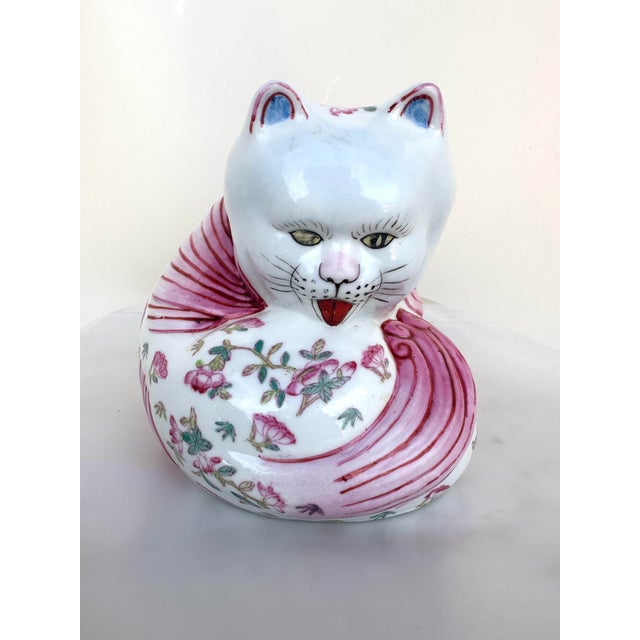 Mid 19th Century Antique Chinese Sitting Cat For Sale - Image 5 of 11