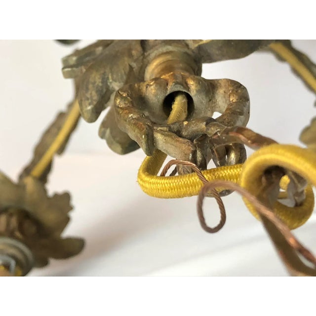 Bronze 18th Century French Bronze Chandelier For Sale - Image 8 of 11
