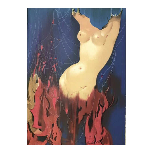 Marcel Delmotte Signed Lithograph Le Mutant Imaginaire 1972 For Sale