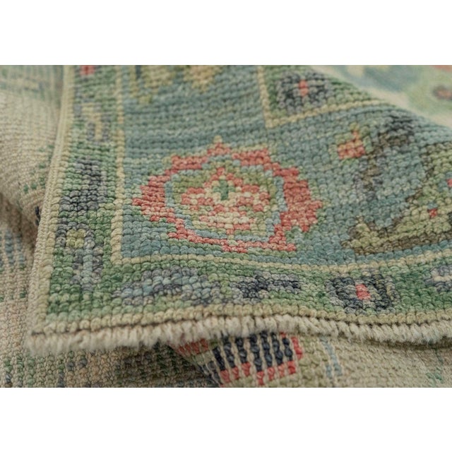 Turkish Oushak Rug 2'7" x 10'3" #20200 For Sale In Houston - Image 6 of 8