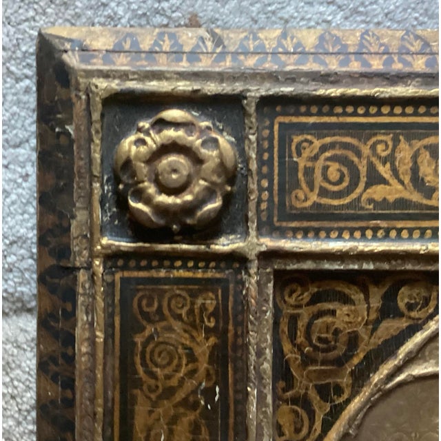 16th/17th C. Italian Old Master Antique Oil on Ornate Wood Panel Religious Icon For Sale - Image 10 of 10
