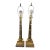 1990s Top Brass Neoclassical Solid Brass Column Table Lamps - a Pair For Sale