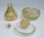 1950s C.1950's Barovier' & Toso Hand-Blown Swirled Vanity Perfume & Cotton Swab Bottle & Jar - Clear With Gold Dust Inclusions For Sale - Image 5 of 13