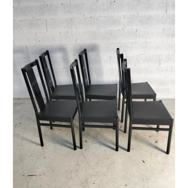 Vintage Laquered Dining Chairs, 1980s, Set of 6 For Sale - Image 12 of 16