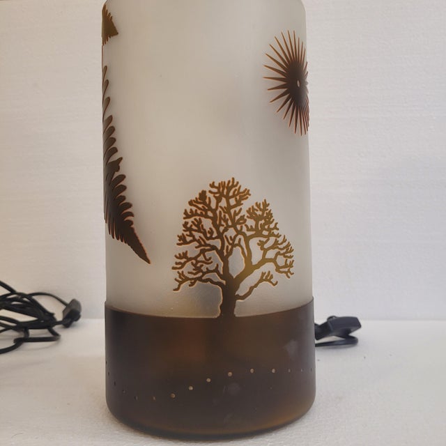 Table Lamps in Bent and Acid-Etched Glass by F.J., France, 1970s, Set of 2 For Sale - Image 14 of 18