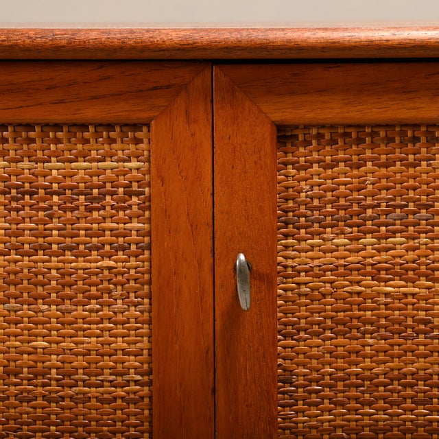 Vintage Sideboard in Teak and Rattan by Alf Svensson for Bjästa Möbelfabrik, 1960s For Sale - Image 17 of 18