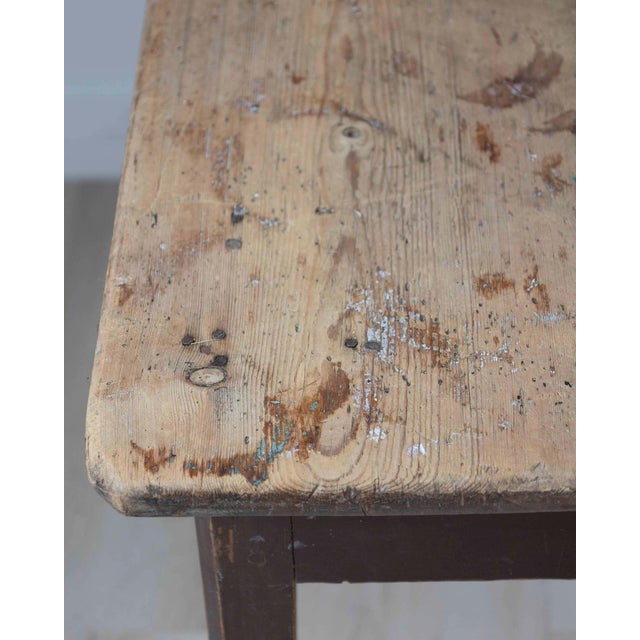 Swedish Country Pine Table with Drawer, circa 1840 For Sale - Image 9 of 10