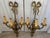 Mid 20th Century Vintage Mid-Century Louis XIV Solid Brass 3-Arm Wall Sconces W/Ribbons - Pair For Sale - Image 5 of 17