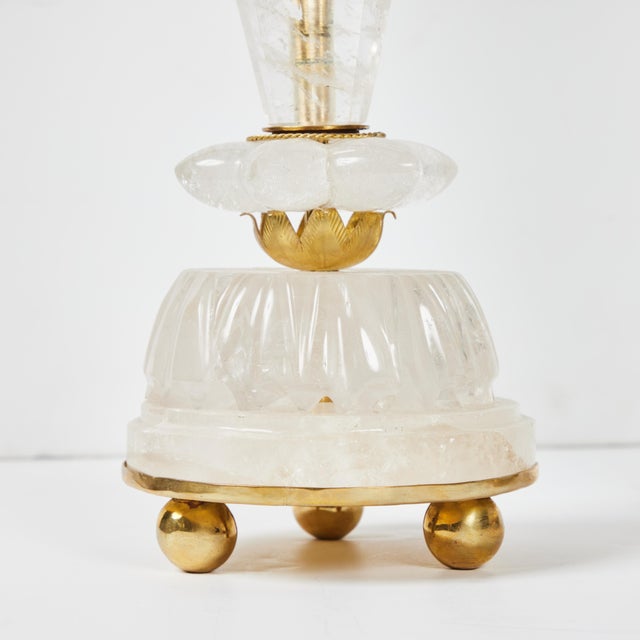 Transparent Large Late 20th Century Rock Crystal Candlesticks - A Pair For Sale - Image 8 of 8