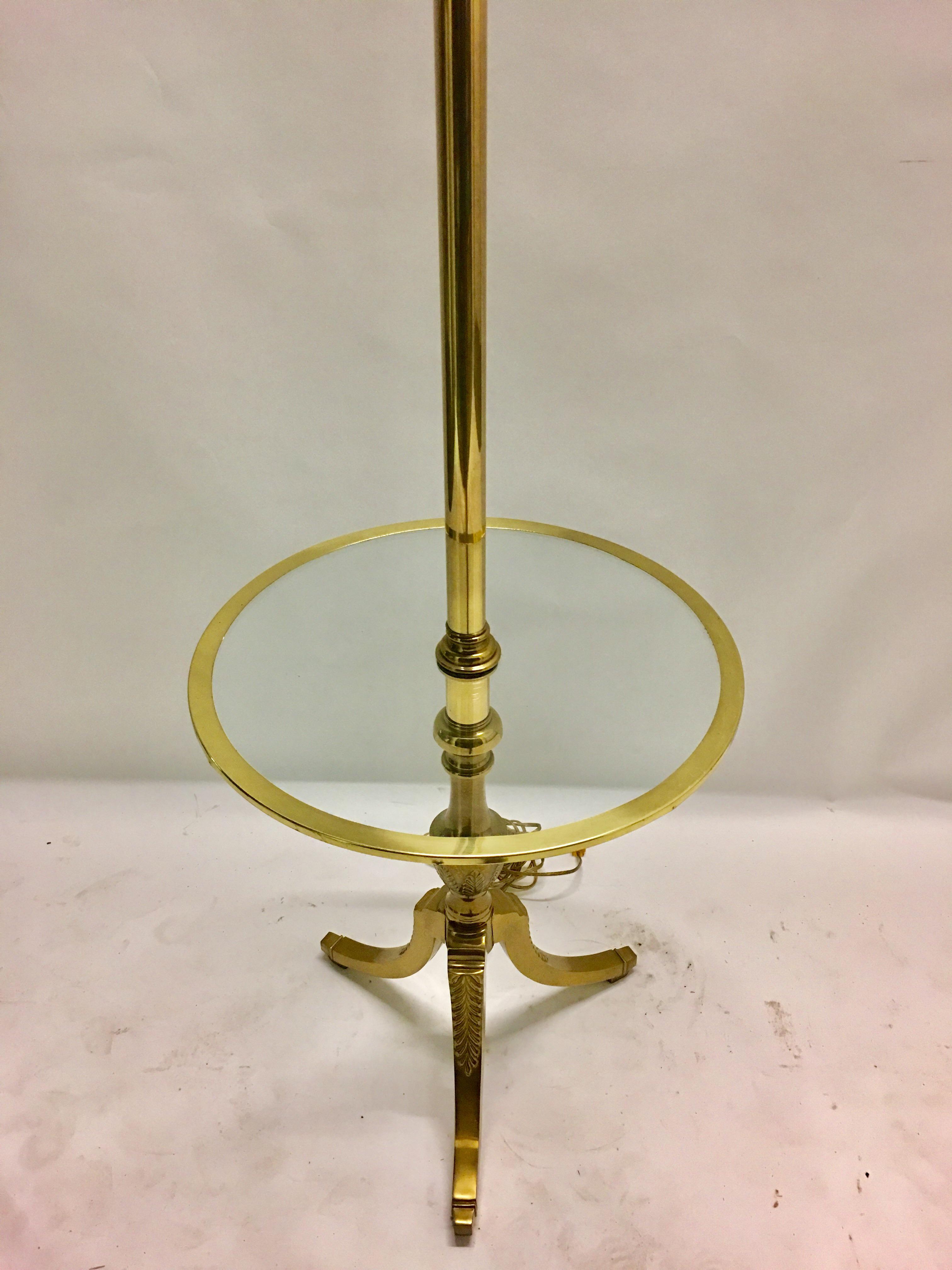 vintage floor lamp with table